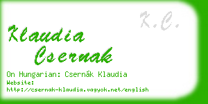 klaudia csernak business card